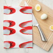 Linge De Cuisine Chaussures rouges (Quart Plié)