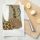 Linge De Cuisine Chaussures stylets d'empreinte de léopard et (Quart Plié)