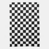 Linge De Cuisine Checkered noir et blanc (Vertical)