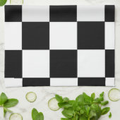 Linge De Cuisine Checkered noir et blanc (Plié)
