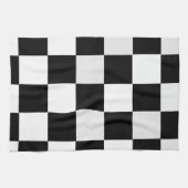 Linge De Cuisine Checkered noir et blanc (Horizontal)