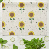 Linge De Cuisine Cheerful Sunflower Pattern Dishtowel (Plié)