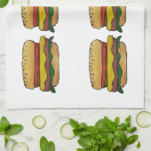 Linge De Cuisine Cheeseburger Kitchen Towel (Plié)
