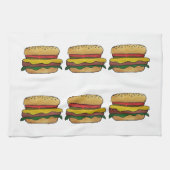 Linge De Cuisine Cheeseburger Kitchen Towel (Horizontal)