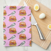 Linge De Cuisine Cheeseburger Oiseau Noir Capped Chickadee Rose (Quart Plié)