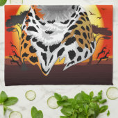 Linge De Cuisine Cheetah African Feline Wild Animal (Plié)