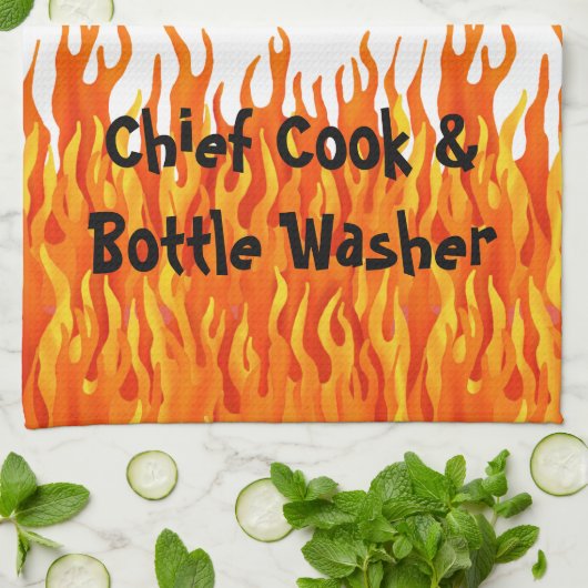 Linge De Cuisine Chef cuisinier et lave-bouteille (Plié)