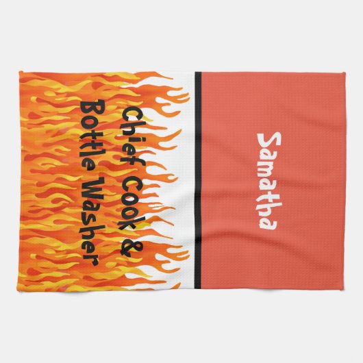 Linge De Cuisine Chef cuisinier et lave-bouteille (Horizontal)