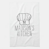 Linge De Cuisine Chef cuisinier moderne Casquette Monogramme Simple (Vertical)