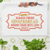 Linge De Cuisine Chef Dachshund Cuisson De pain d'épices (Plié)