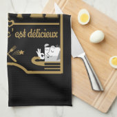 Linge De Cuisine Chef gaufre (Quart Plié)