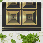 Linge De Cuisine Chef luxueux de l'or noir (Plié)