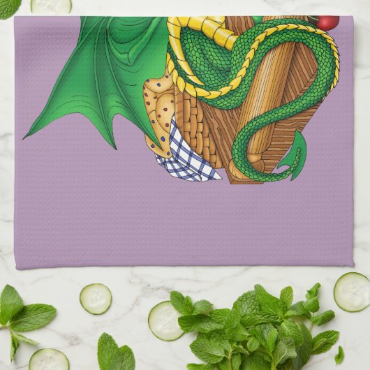 Linge De Cuisine Chef pâtissier Dragon Vert (Plié)