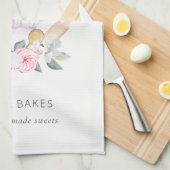 Linge De Cuisine Chef rose pâle Casquette Restauration Floral Rolle (Quart Plié)