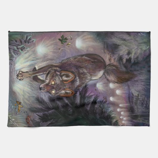 Linge De Cuisine Chemin Illuminer Coyote (Horizontal)
