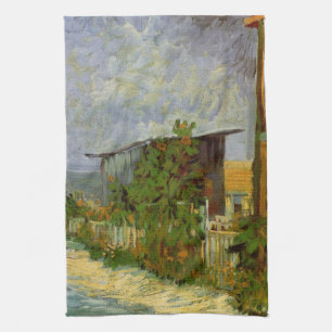 Linge De Cuisine Chemin Montmartre et tournesols par Vincent van Go