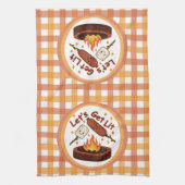 Linge De Cuisine Cheminée « Let’s Get Lit » - Mignon marshmallow et (Vertical)