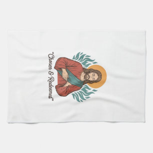 Linge De Cuisine Chemise chrétienne vintage Jésus choisie et rachet