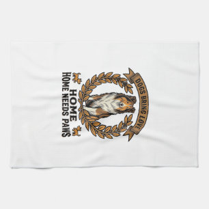 Linge De Cuisine Chemise d'amour de chien Gravure vintage conceptio
