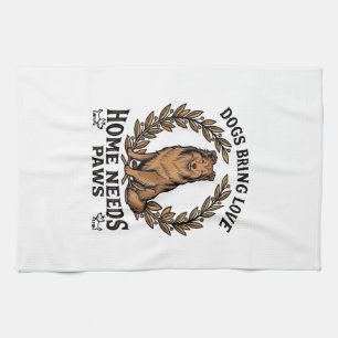 Linge De Cuisine Chemise d'amour de chien Gravure vintage conceptio
