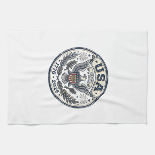 Linge De Cuisine Chemise de badge d'aigle vintage de liberté de 250