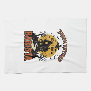 Linge De Cuisine Chemise de barista Halloween Sorcière drôle Pun de