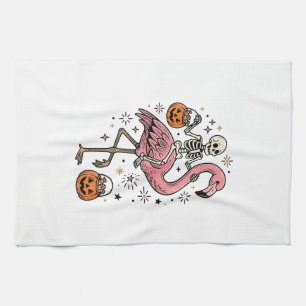 Linge De Cuisine Chemise de bonbons d'Halloween de flamant rose che