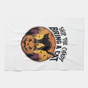 Linge De Cuisine Chemise de chat Halloween pour cadeau d'amant de c