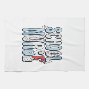 Linge De Cuisine Chemise de conception de typographie florale vinta