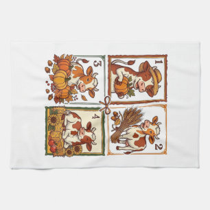Linge De Cuisine Chemise de ferme à patchwork vintage Quatuor de va