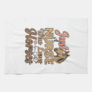 Linge De Cuisine Chemise de gravure vintage d'infirmière qui aime l