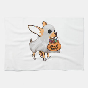 Linge De Cuisine Chemise de Halloween Citrouille Fantôme Chihuahua