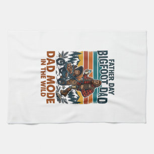 Linge De Cuisine Chemise de père de jour Bigfoot Papa Camping Légen