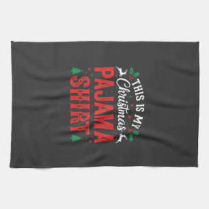 Linge De Cuisine Chemise de pyjama de Noël drôle de vacances