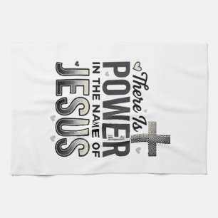 Linge De Cuisine Chemise de typographie vintage religieuse Puissanc