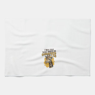 Linge De Cuisine Chemise drôle de gravure vintage de girafe_1