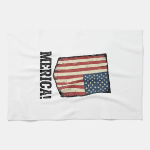 Linge De Cuisine Chemise graphique patriotique Vintage Merica Flag_