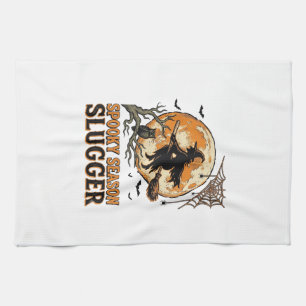 Linge De Cuisine Chemise Halloween Baseball Sorcière Gravure Vintag