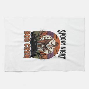 Linge De Cuisine Chemise Halloween Vintage Boo Night Maison Hantée