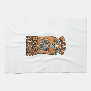 Linge De Cuisine Chemise Halloween Vintage squelette de patron drôl