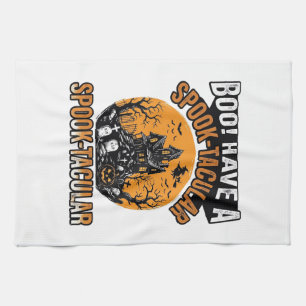 Linge De Cuisine Chemise Maison Hantée Halloween Spook-Tacular Vint