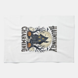 Linge De Cuisine Chemise Maison Hantée Vintage Cottage Halloween De