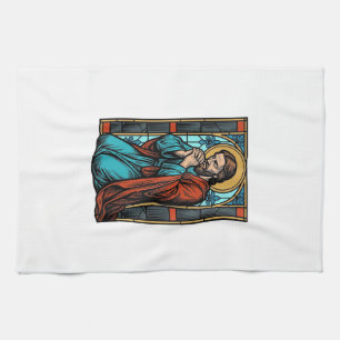 Linge De Cuisine Chemise vectorielle de figure religieuse priant vi