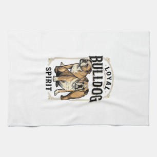 Linge De Cuisine Chemise Vintage Bulldog Twin Bulldogs Gravure Tee_