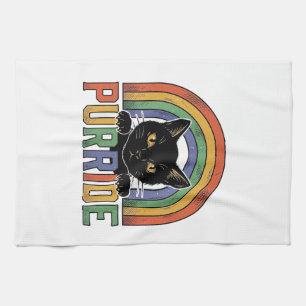 Linge De Cuisine Chemise Vintage Purride Chat Noir Arc-en-Ciel Desi