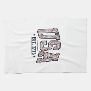 Linge De Cuisine Chemise vintage USA date de 1776 avec gravure patr