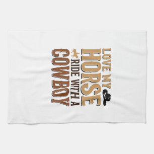 Linge De Cuisine Chemise vintage Western Cheval et citation de cowb
