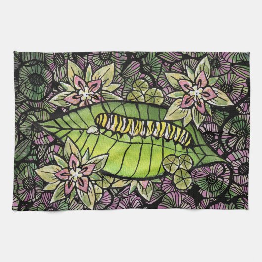 Linge De Cuisine Chenille de monarque (Horizontal)