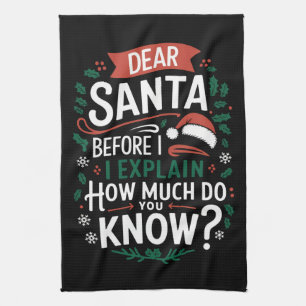 Linge De Cuisine Cher Père Noël Avant D'Expliquer Combien Vous Save