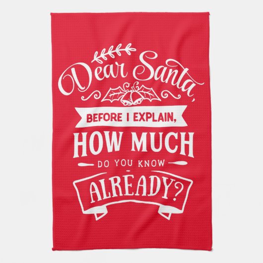 Linge De Cuisine Cher Père Noël, avant d'expliquer la citation amus (Vertical)